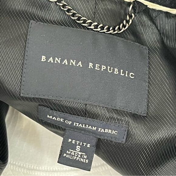 Banana Republic Charcoal Gray Wool Trench/ Pea Coat S - Picture 6 of 7